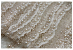 Beaded trim lace